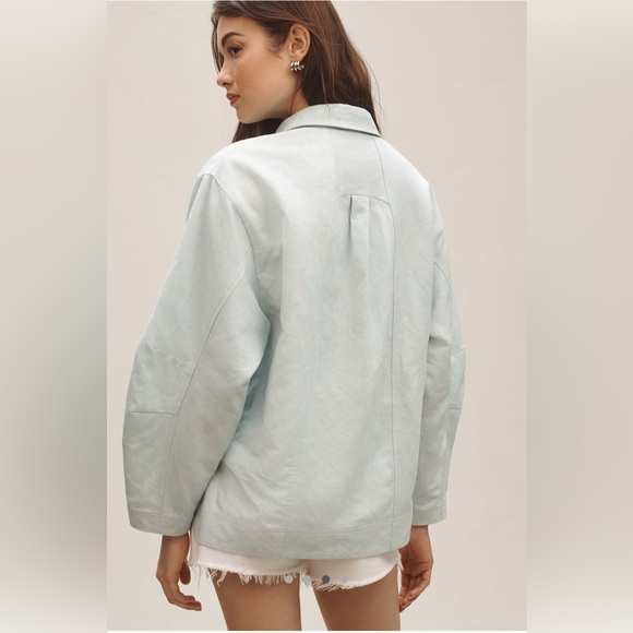 By Anthropologie Collared Patch Pocket Utility Popover Top - XS - NWT - Picture 3 of 14